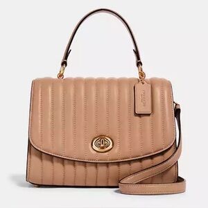 Coach Tilly Top Handle Satchel Crossbody With Linear Quilting